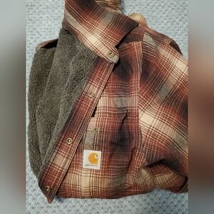 Carhart sherpa lined button up coat